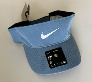 Nike Ace Golf Visor S/M Tennis Pickleball Men Women Smokey Blue HJ3689-006 NWT - Picture 1 of 8