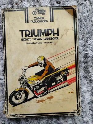 TRIUMPH 500 650 Twin Vintage Motocicleta Bonneville Tr6 T100 Svc Manual de Reparo 1963-71 - Imagem 1 de 4