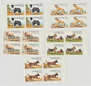 Australian Dog Issue x 5 Blocks of 4 MNH - Picture 1 of 2