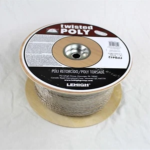 Lehigh FPB412 Twisted Poly Reel Rope 1/4 inch x 1200 Feet - Picture 1 of 8
