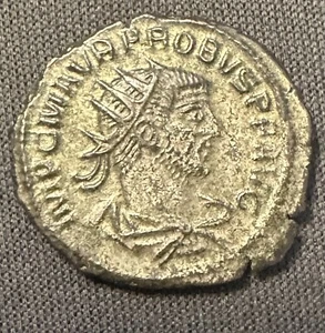 Probus 279-282AD Silvered Antoninianus Antioch Mint CLEMENTIA TEMP 22mm 4.02g - Bild 1 von 2