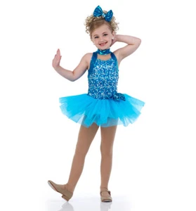 Get Your Sparkle On TURQUOISE Child X-Large New Dance Costume Ballet Tutu - Picture 1 of 9