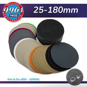 25-180mm Wet & Dry Sanding Discs 1"-7" Sandpaper Hook & Loop Pads 60-10000 Grit - Picture 1 of 25