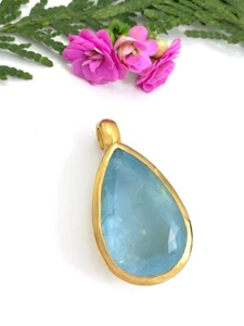 Aquamarin Anhänger  - Picture 1 of 5