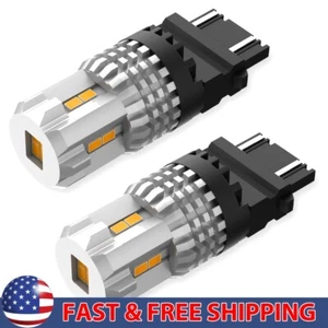 LED Amber Yellow Turn Signal Blinker Indicator High Power Light Bulbs 3157 2/10x - Picture 1 of 21