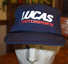 rare vintage adjustable LUCAS MOTORSPORTS race UNUSED hat, truckers baseball cap
