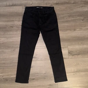Old Navy Slim Straight Black Denim Flex Jeans Mens 33x32 - Picture 1 of 12