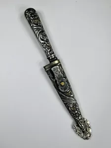 Couteau Argentin en Argent 800 – Facón Criollo Gaucho, Industria Argentina Pampa - Foto 1 di 13