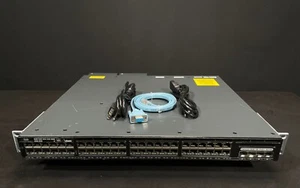 Cisco Catalyst WS-C3650-48FQ-S 48 Port POE+, 4x 10G Switch - Same Day Shipping - Picture 1 of 5
