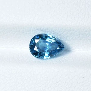1,18 quilates JUDICIAL GRADO SUPERIOR BONITO AZUL/CIRCÓN AZUL NATURAL - Video de piedras preciosas de pera - Imagen 1 de 2