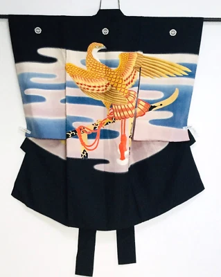 【Casi Como Nuevo】Kimono Bebé Antiguo, para Niño, Kimono de Parto, Recién Nacido, Envoltura para Bebé, Foto 1 de 4