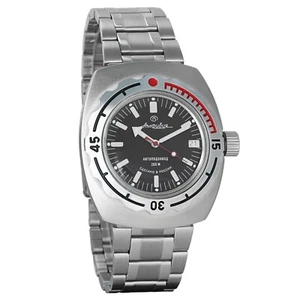 Vostok Amphibia 090662 Watch Diver Military Mechanical Automatic New USA Seller - Picture 1 of 8