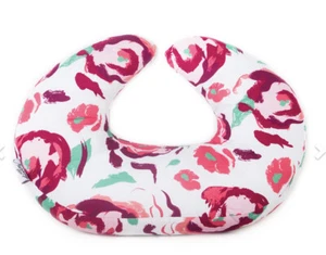 NWT Snuggles Nursing Pregnancy Pillow White Multi-Color Floral Print 100% Cotton - Picture 1 of 12