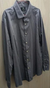 Dockers Mens Shirt Size XL 17/17 1/2 Button Up Blue Black Plaid 32/33 Fitted - Picture 1 of 7
