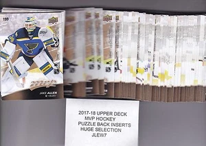 JOE THORNTON 17-18 2017-18 UPPER DECK MVP PUZZLE BACK INSERT #15 - Picture 1 of 1