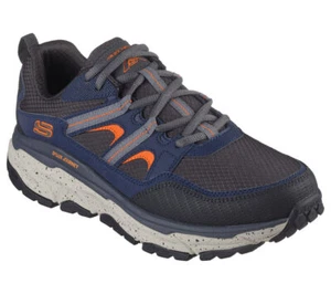 Extra Wide Fit Man Skechers Relaxed Fit D'Lux Journey 237192 Navy/Orange New - Picture 1 of 6