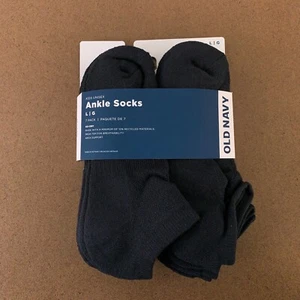 Old Navy Kids Large Shoe Size Youth 3-5 Black Go-Dry Ankle Socks 7-Pack NWT - Picture 1 of 6