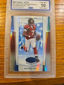 2007 blattzertifizierte Materialien Spiegel blau 1/50 Michael Vick #37 bewertet 10 - Bild 1 von 3