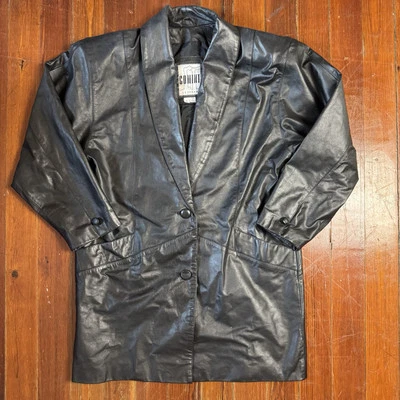 Chaqueta para mujer Comint de cuero genuino talla grande Foto 1 de 4