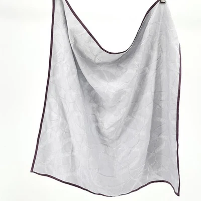 Винтажный квадратный карман 90-х Banana Republic серый 100% шелк фиолетовый атласная отделка - Изображение 1 из 4