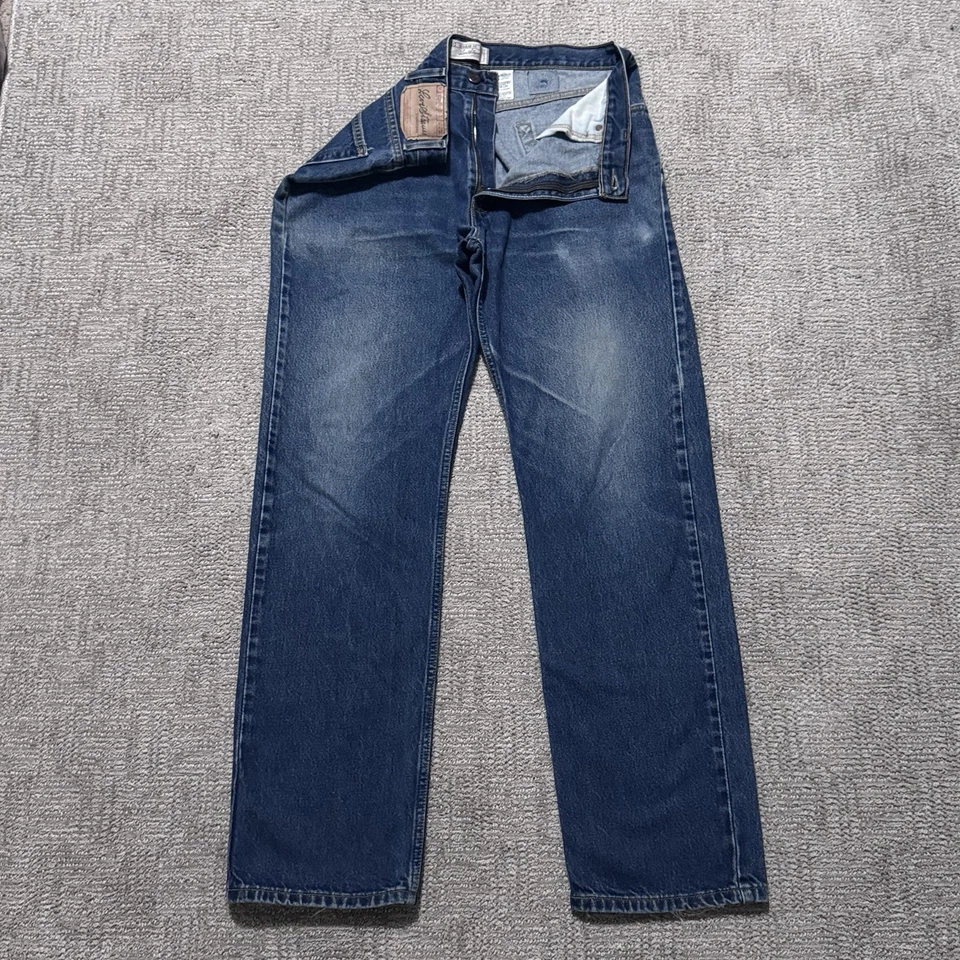 Винтажные мужские джинсы Levi Strauss 34x32 обычный крой фирменная джинсовая ткань синий средний размер - Изображение 1 из 4