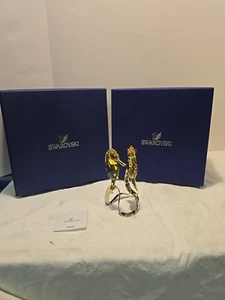 New Swarovski Crystal Seahorses Light Topaz Figurine With Box 1033926 - Picture 1 of 14