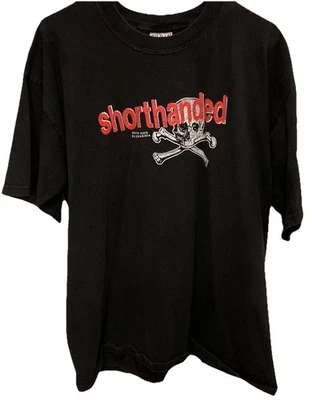 Vntg 1990’s “SHORTHANDED” Skate Rock Punk Band T-Shirt Tooth & Nail Records - Image 1 of 4