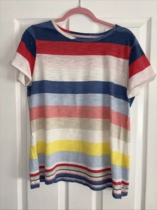 Joules Women's Striped T-Shirt Multicoloured Size 16 - Picture 1 of 4