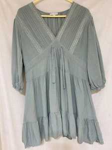 Mini Vestido Baltic Born Amelia Boho Campesino Cabaña Verde Salvia - Extra Grande XL - Imagen 1 de 14