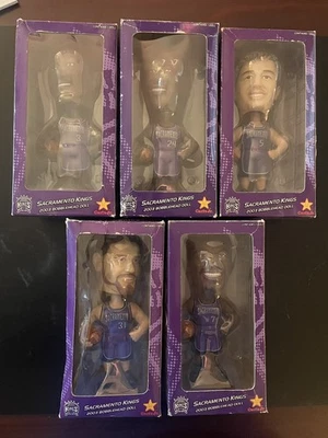 2003 Sacramento Kings Bobblehead SET Turkoglu Jackson Clark Wallace Pollard  - Image 1 of 4