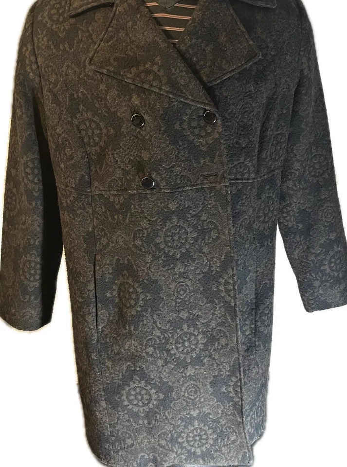 De colección Y2K Merona Bruja Boho Capricho Gabardina Abrigo Guisante Hippie Bohemio Foto 1 de 3