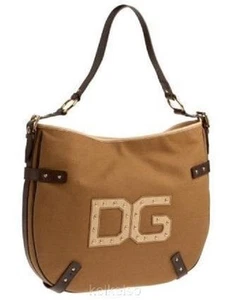 $1100 NUEVO Bolso de Hombro de Lona Dolce & Gabbana D&G con Logotipo Grande Marrón - Imagen 1 de 12