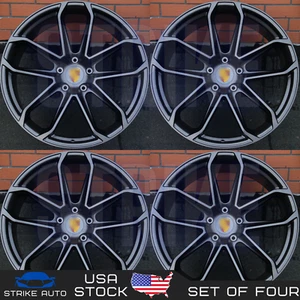 New 4PC Rims Staggered 21" Wheels (9.5J/11J) Satin Gunmetal 5-130 ET46/58 CB71.6 - Picture 1 of 1