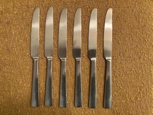 Menge 6 Oneida Edelstahl Besteck Moderne Tafelmesser 9 1/2" - Bild 1 von 3