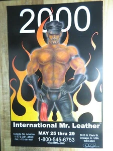 INTERNATIONAL MR. LEATHER 15 3/4X24 POSTER CHICAGO 2000 - Picture 1 of 1