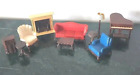 Renwal Jolly Twins 11 Pc Living Room Set Vintage Dollhouse Furniture 1:16