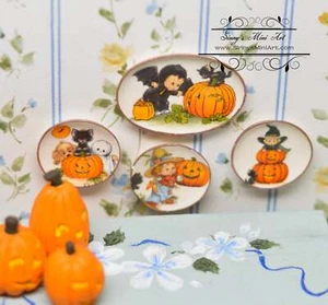 Bandeja miniatura para casa de muñecas 1:12 1:6 con calabazas BB CDD318 - Imagen 1 de 2