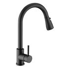 Black Kitchen Faucet with Pull Down Sprayer, VFAUOSIT Kitchen Sink Faucet, Co...