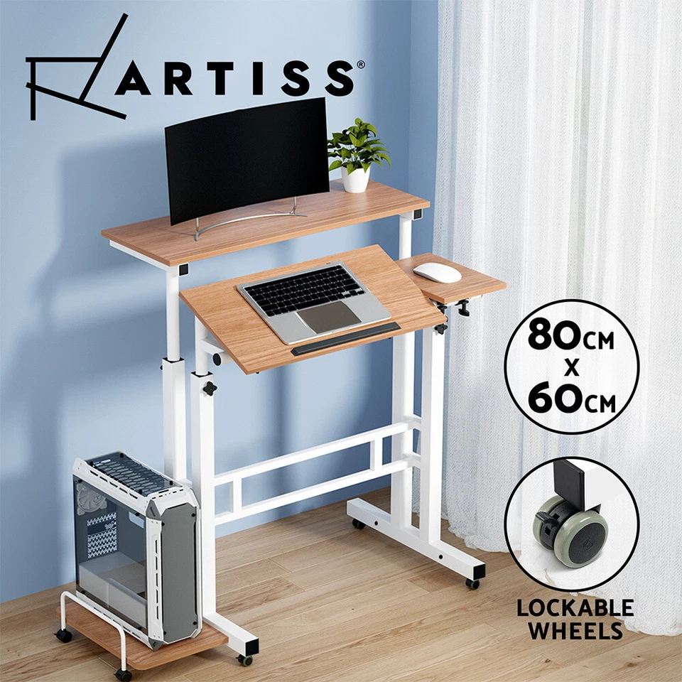 Artiss Laptop Desk Laptop Table  Sit Stand Height Adjustable Portable MobileDesk - image 1 of 4