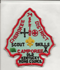 ARROWHEAD patch / OLD KENTUCKY HOME COUNCIL * CHEROKEE Dist - Boy Scout BSA / B2