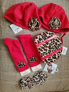 nwt GYMBOREE READY DRESS GO LEOPARD HAIR CLIPS or socks or purse or hat - Picture 1 of 12