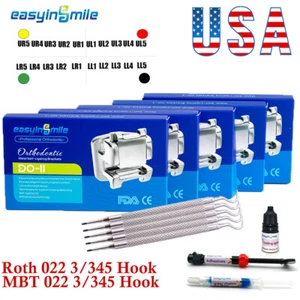Orthodontic Self-ligating Brackets metal Dental ROTH/MBT 022 Mini Braces 5Pack - Picture 1 of 16