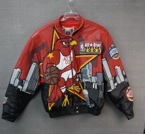 Vintage Jeff Hamilton 2003 Atlanta NBA All Star Leather Jacket Size 3XL - Picture 1 of 15