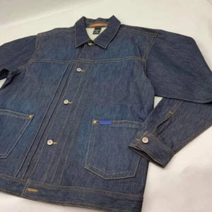 Men's Sean John Raw Blue Sandblast Denim Jacket NWT - Picture 1 of 5