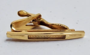 Clip de corbata vintage tono dorado para hombre - Imagen 1 de 4