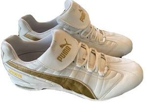 Puma Baseball Cleats Size 16 Gold White Cell CDT-0804 Duo Flex - Picture 1 of 12
