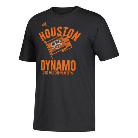 Houston Dynamo MLS Adidas Men's "Club Pride" Graphic Black T-Shirt Cover