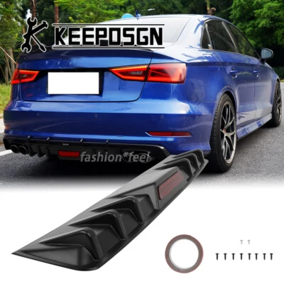 For Audi A3 S3 RS3 Rear Bumper Diffuser Splitter w/ Reflective Strip Tail Light - Изображение 1 из 4