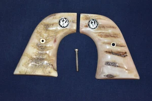 RUGER NEW VAQUERO RAMS HORN / STAG GRIPS - Picture 1 of 12