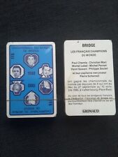 Jeu de cartes Grimaud bridge championnat du monde 1980  sous blister